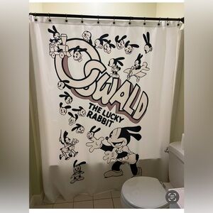 Disney’s Oswald the lucky rabbit shower curtain and canvas art